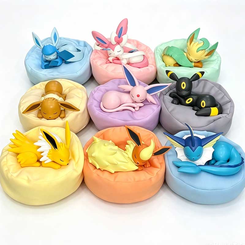9pcs Anime Pokémon Eevee Figur - Model Kit Eevee recension och pris